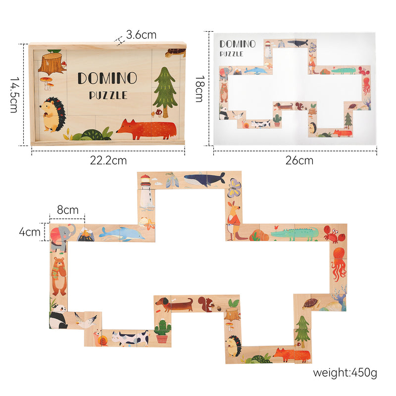 Wooden Children's Animal Puzzle Kids Interactive Educational Toys